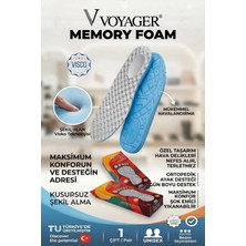 Voyager Memory Foam MFG Terleme Yapmayan Özel Dizayn Ortopedik Tabanlık Gri