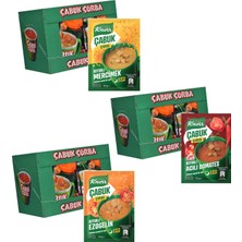 Knorr Çabuk Çorba Mercimek - Ezo Gelin - Acı Domates 72 Li Karma Set