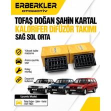 ERBERKLER Tofaş Doğan Şahin Kartal Kalorifer Difüzör Takımı Sağ Sol Orta