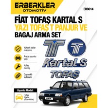 ERBERKLER Fiat Tofaş Kartal S Yazı Tofaş T Panjur ve Bagaj Arma Set