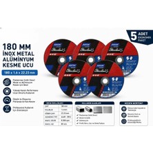 Norton A46R 180X1,6 mm Ince Hassas Kesim Inox Metal Alüminyum Kesme Diski 180 mm (5 Adet)