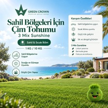 Çimag Sahil Bölgeleri İçin Çim Tohumu | 3 Mix Sunshine - 10 KG