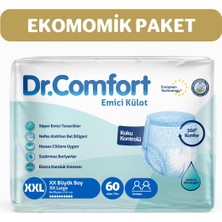 Dr.comfort Yetişkin Emici Külot Bez Xxl Bel Ölçüsü 170+CM Islaklık Göstergeli 30'lu 2 Paket 60 Adet