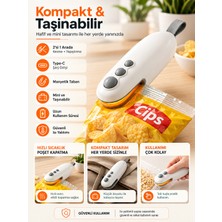 Moxti Şarjlı Mini Poşet Yapıştırıcı Taşınabilir Paketleme Cihazı Type-C Şarj Ürünlerinizi Kolayca Paketleyin