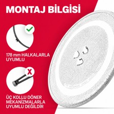 Supervac Mikrodalga Fırın Cam Tepsi Tabak 24,5cm Çap Delikli