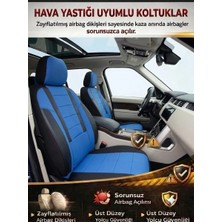 Mevas Favori Mavi Serisi Ford Connect İle Uyumlu Tam Set Oto Koltuk Kılıfı Arka Koltuk 2+1
