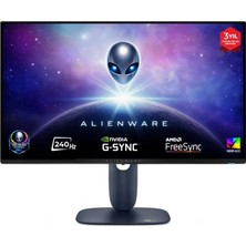 Dell Alienware AW2725Q 27 3840X2160 UHD 240Hz 0.03 Ms HDMI Dp Type-C True Black 400 Freesync Qd-Oled Gaming Monitor