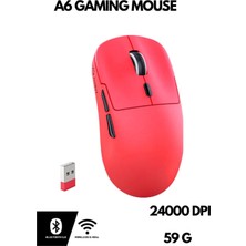 Belirtilmemiş Freewolf A6 Kablosuz Oyuncu Mouse PAW3311 1000 Hz 24000 Dpı Profesyonel Bluetooth Üç Modlu Bağlantı