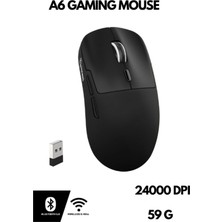 Belirtilmemiş Freewolf A6 Kablosuz Oyuncu Mouse PAW3311 1000 Hz 24000 Dpı Profesyonel Bluetooth Üç Modlu Bağlantı