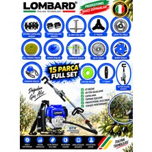 Cros Lombard VERTORO-15X 15 Parça Full Set Sırt Tipi Çapalama+Zeytin Silkeme Hasat Toplama Gtx Seri Tırpan Motoru