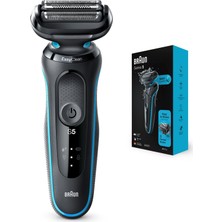 Braun Seri 5 M1000s Kablosuz Tıraş Makinası Mavi - EasyClean - EasyClick Islak & Kuru Kullanım Özelliği