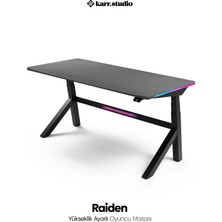 Karr Gaming Raiden Elektrikli Yükseklik Ayarlı Oyuncu Masası Kumandalı Modern Tasarım