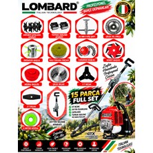 Cros Lombard AGRIVANTO-15X 15 Parça Full Set Sırt Tipi Çapalama+Zeytin Silkeme Hasat Toplama Gtx Seri Tırpan Motoru