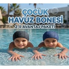 Tayuya 2'li Yüzme Bonesi Mikron Kumaş Lastikli Havuz ve Deniz Bonesi ( 2-16 ) Yaş