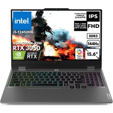 Lenovo Loq 15IAX9 I5-12600HX 48 GB 2 Tbssd 6gb RTX3050 15.6" 144Hz Fhd Freedos Gaming Laptop 83GS00R7TRAT23