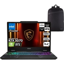 Lenovo Msı Cyborg 15 I7-13620H 64-Gbddr5 2 Tbssd RTX5070 (8GB-GDDR7-60W) 15.6" Fhd 144Hz Windows 11 Pro + Hmf Sırt Çantası B13WGKG-847XTRHMF23