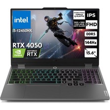 Lenovo Loq 15IAX9 I5-12450HX 32 GB 2 Tbssd 6gb Rtx 4050 15.6" Fhd 144Hz Freedos Gaming Notebook 83GS007WTR BT11