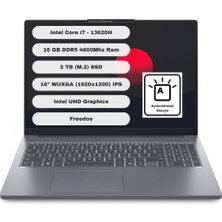 Lenovo Ideapad Slim 3 16IRH10 GTI2TB Intel Core I7 13620H 16GB 2tb SSD Freedos 16" Fhd 83K2001VTR