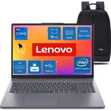 Lenovo Ideapad Slim 3 16IRH10 Intel Core I7 13620H 16GB 256 SSD Windows 11 Pro 16" Fhd Taşınabilir Bilgisayar 83K2001VTR Snertech Çanta Hediye