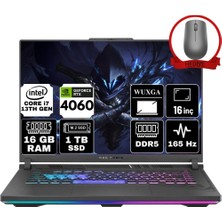 Asus Rog Strix G16 Intel Core I7 13650HX 16GB 1tb SSD RTX4060/8GB 165Hz Freedos 16" Wuxga Taşınabilir Bilgisayar G614JV-N3452-A6