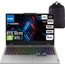 Lenovo Loq I7 13650HX 48 -Gbddr5 2 Tbssd RTX5070 (8GB-115W) 15.6" 144Hz Fhd Windows 11 Pro + Hmf Sırt Çantası 83JE00EWTRHMF19