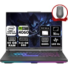 Asus Rog Strix G16 Intel Core I7 13650HX 40GB 512GB SSD RTX4060/8GB 165Hz Freedos 16" Wuxga Taşınabilir Bilgisayar G614JV-N3452-A17