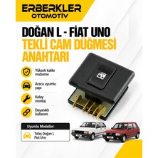 ERBERKLER Doğan L - Fiat Uno Tekli Cam Düğmesi Anahtarı