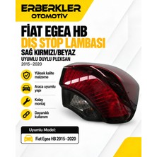 ERBERKLER Fiat Egea Hb Dış Stop Lambası Sağ Kırmızı/beyaz Uyumlu Duylu Pleksan 2015–2020