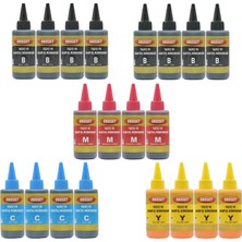 Ekoset Brother Mfc T800W T810W T910W Uyumlu Renkli Mürekkep 100 ml 20'li Set