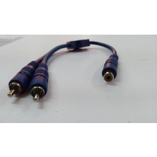 Mykablo RCA 1 Dişi - 2 Erkek Y Kablo - 20 cm