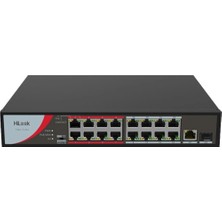 Hikvision Hıkvısıon Hilook NS-0318P-130(B) 16 Port Fast Ethernet Unmanaged Poe Switch