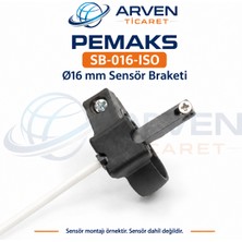 Pemaks SB-016-ISO Ø16 mm Pm ve Pvs Pnömatik Silindir Sensör Bağlantı Braketi