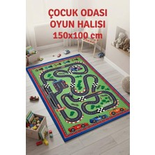 Farbu Oyuncak Eğitici Çocuk Odalarına Uygun Yüzeyi Silinebilir 150 x 100 cm Yarış Pisti Jagu Oyun Halısı
