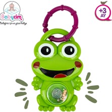 Babycim Kurbağa Figürlü Işıklı Sesli Çıngırak Bebek Oyuncağı +3 Ay