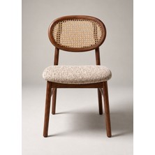 Fagus Wood Miami Oval Hazeran Sırtlı Masif Ahşap Sandalye