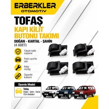 ERBERKLER Tofaş Doğan, Kartal, Şahin Kapı Kilit Butonu Takımı (4 Adet)