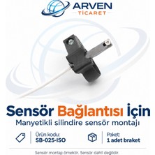 Pemaks SB-025-ISO Ø25 mm Pm ve Pvs Pnömatik Silindir Sensör Bağlantı Braketi