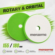Menzerna Hare Giderici Cila Süngeri 155/180MM - Yeşil | Rotary Orbital Uyumlu Hologram Giderici Ped