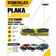 ERBERKLER Tofaş Plaka Lambası 2'li Takım Doğan Şahin Kartal