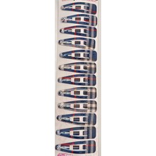 Ases Store Çıtçıtlı Ekose Desenli Toka 12'li Set Saç Tokası Saç Aksesuarı