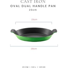 Voeux Foret Koleksiyonu Döküm Oval Sahan 23 cm