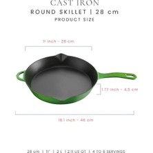 Voeux Foret Koleksiyonu Döküm Düz Tava 28 cm