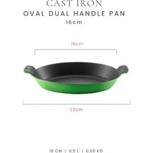 Voeux Foret Koleksiyonu Döküm Oval Sahan 16 cm