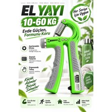 Milena Life Ayarlanabilir El Yayı 10-60 Kg, Dijital Sayaçlı El Kavrama Güçlendirici, Ön Kol ve Parmak Egzersiz Aleti