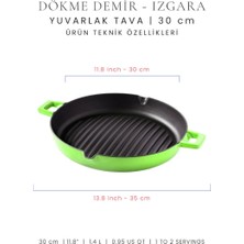 Voeux Foret Koleksiyonu Döküm Yuvarlak Izgara Bombe Tava 30 cm