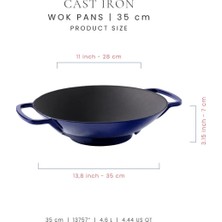 Voeux Azure Koleksiyonu Döküm Wok Tava 35 cm