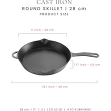 Voeux Gracieuse Koleksiyonu Döküm Düz Tava 28 cm
