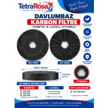 Tetra Rosa Davlumbaz Karbon Filtre Kumtel Luxell Esty Silverline Uyumlu 15,5-16 cm