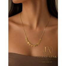 Feray Atak Collection Çelik Kalpli Plaka Kolye