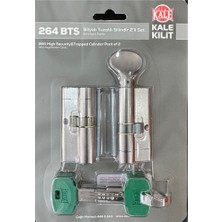 Kale Kilit Kale 264BTS+BTSM Bilyalı Tuzaklı Silindir 2'li Set Antrasit 5 Anahtar ( 68MM-26+10+32 )